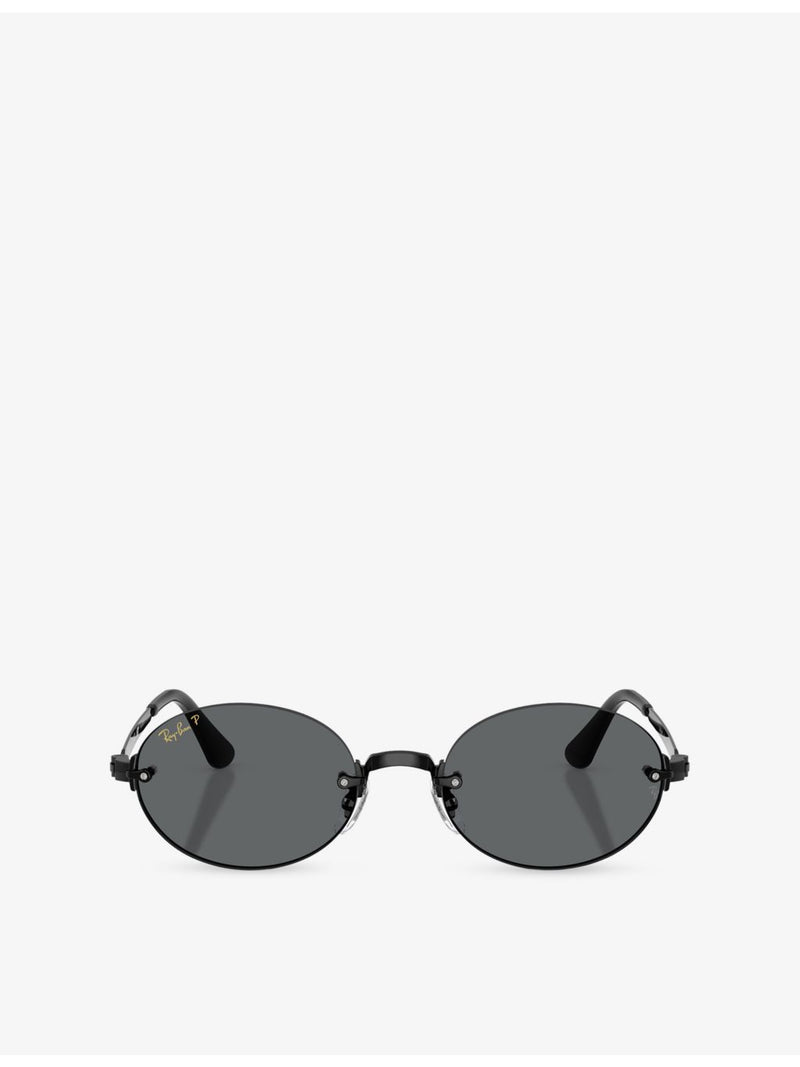 Ray-Ban RB3929 oval-frame metal sunglasses, UK version