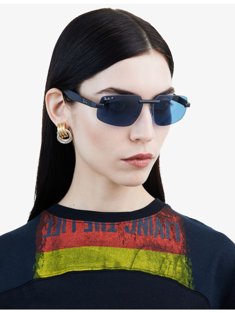 Ray-Ban RB4475 irregular-frame peek sunglasses, UK version