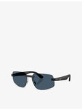 Ray-Ban RB4475 irregular-frame peek sunglasses, UK version