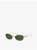 Swarovski SK7042 pillow-frame metal sunglasses with tinted lenses (British brand)