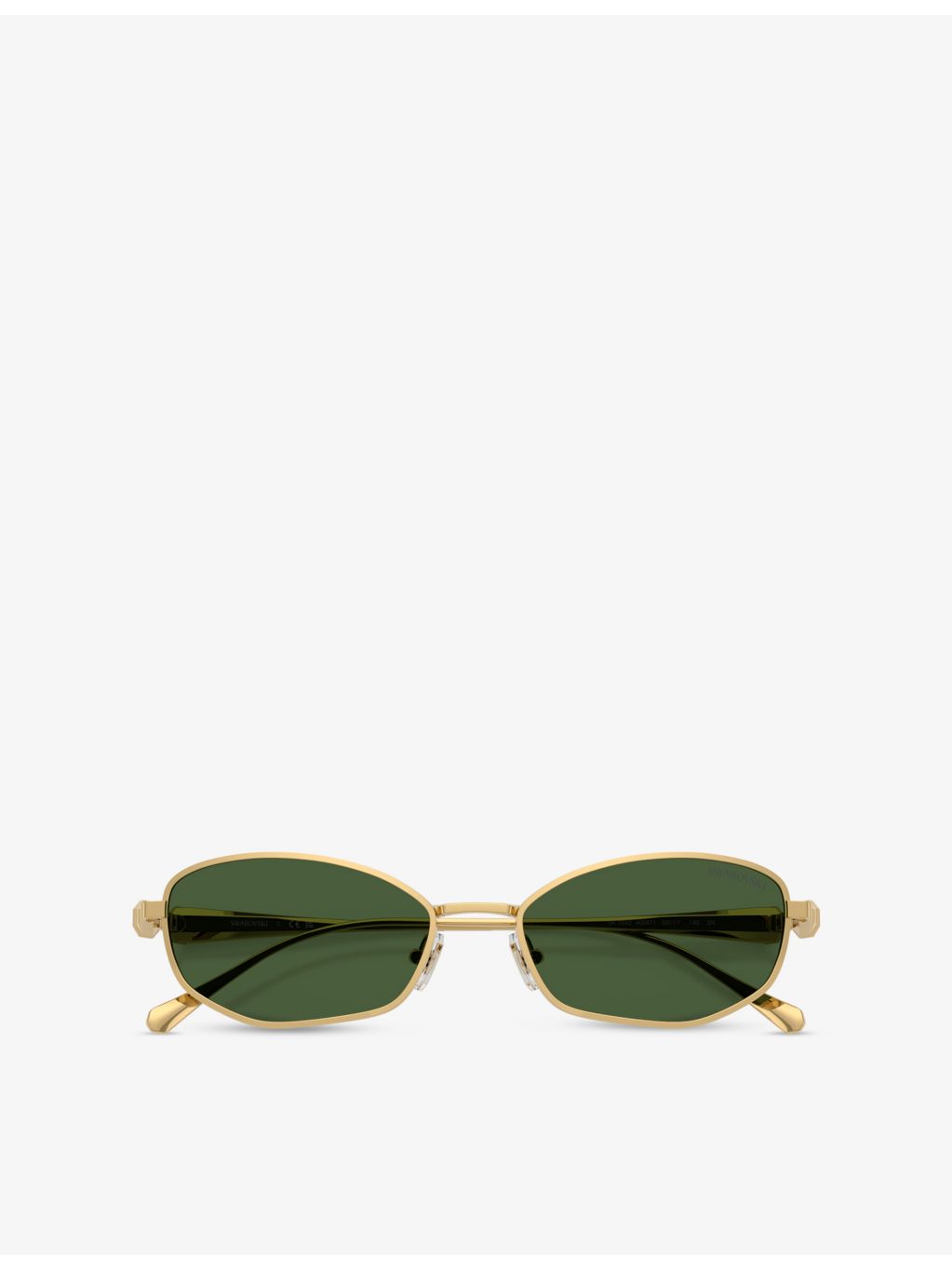 Swarovski SK7042 pillow-frame metal sunglasses with tinted lenses (British brand)