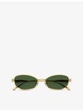 Swarovski SK7042 pillow-frame metal sunglasses with tinted lenses (British brand)