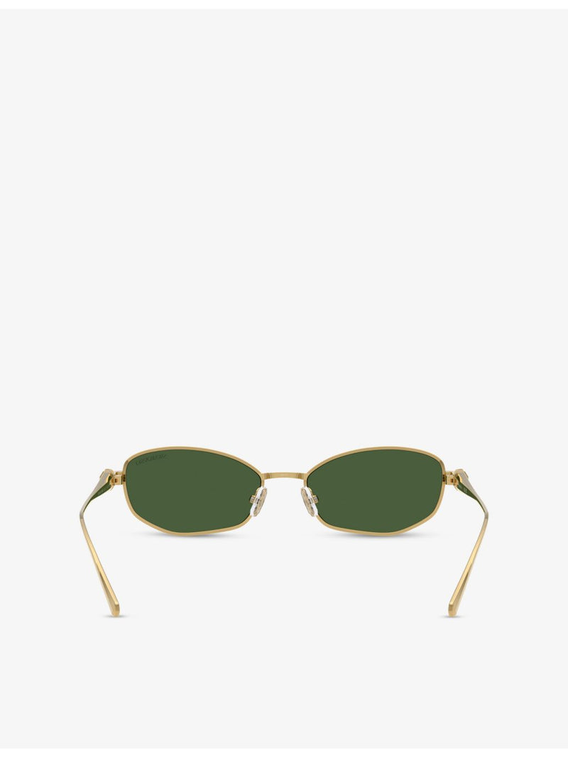 Swarovski SK7042 pillow-frame metal sunglasses with tinted lenses (British brand)