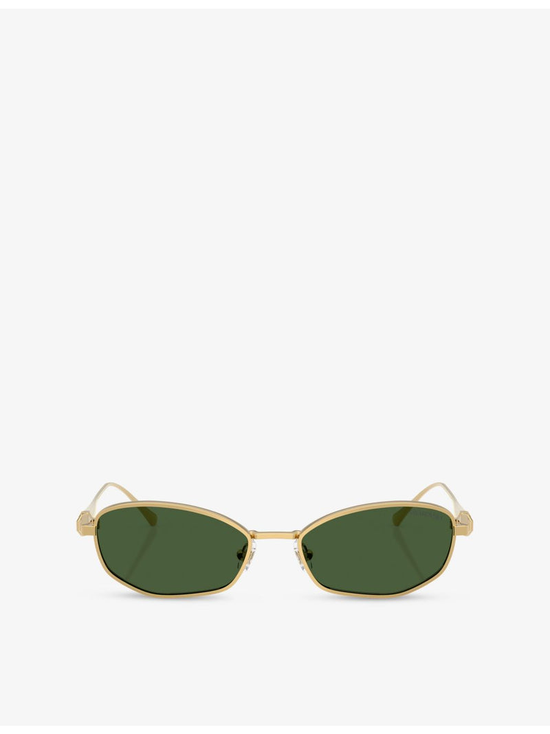 Swarovski SK7042 pillow-frame metal sunglasses with tinted lenses (British brand)