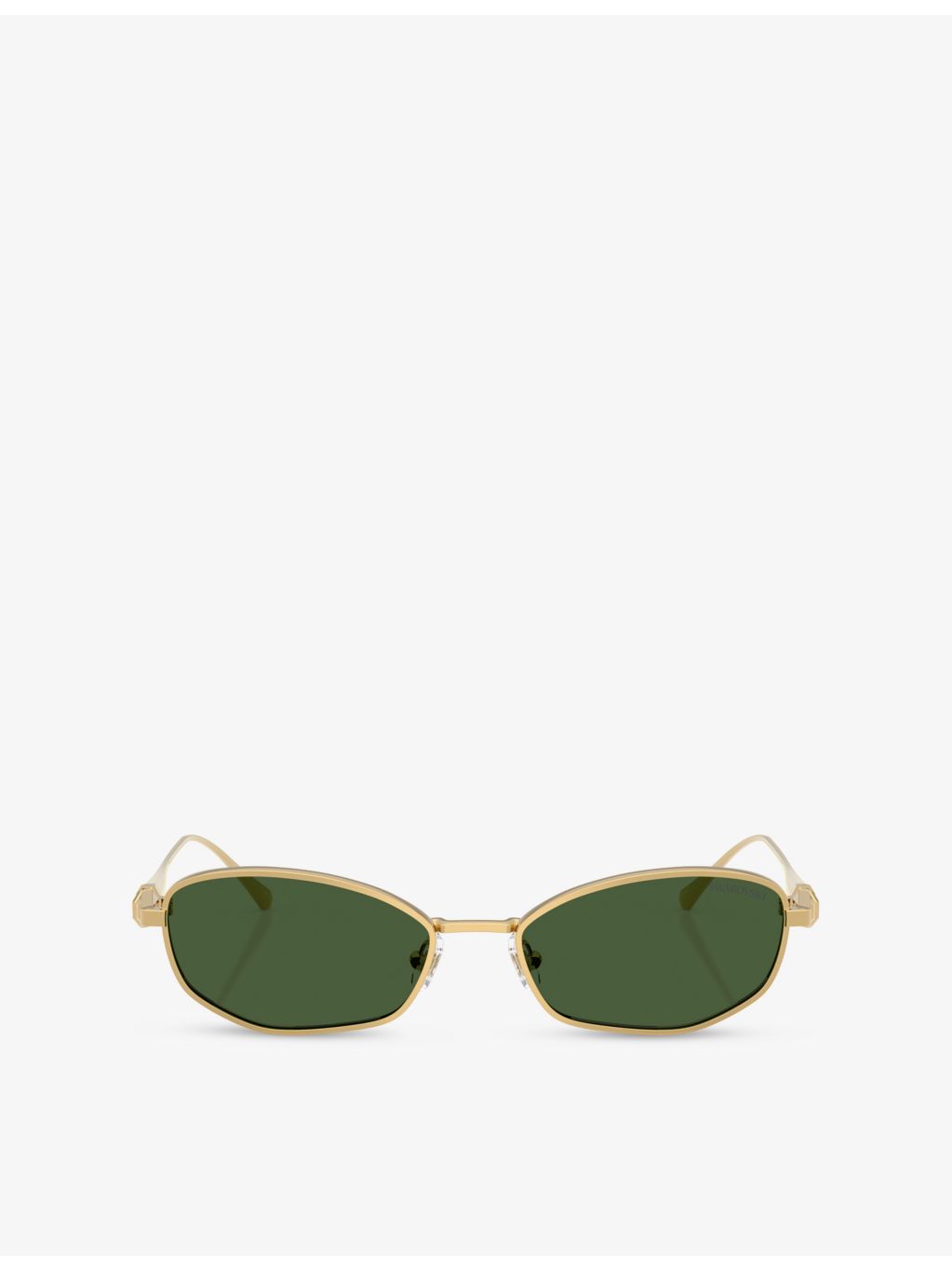Swarovski SK7042 pillow-frame metal sunglasses with tinted lenses (British brand)