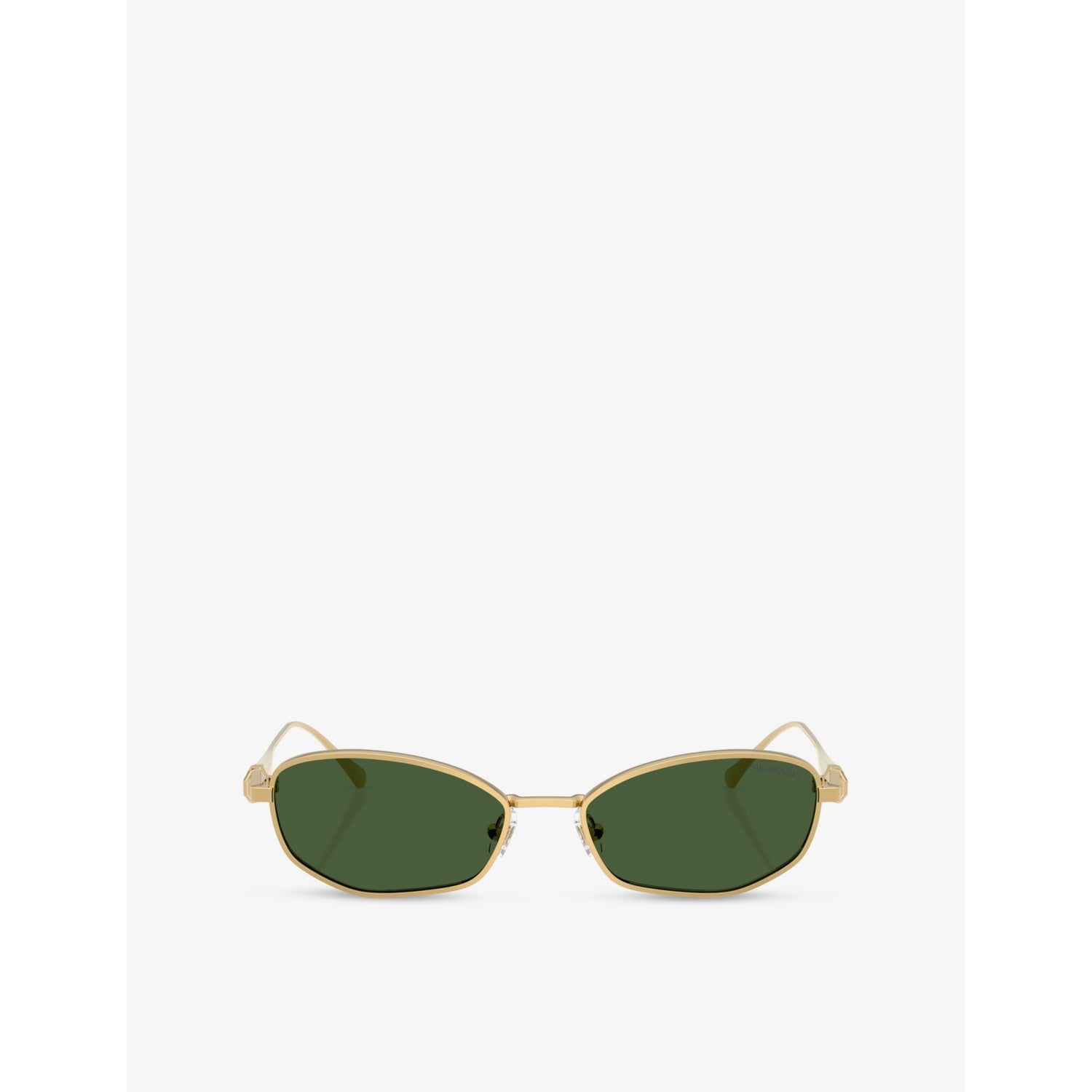 Swarovski SK7042 pillow-frame metal sunglasses with tinted lenses (British brand)