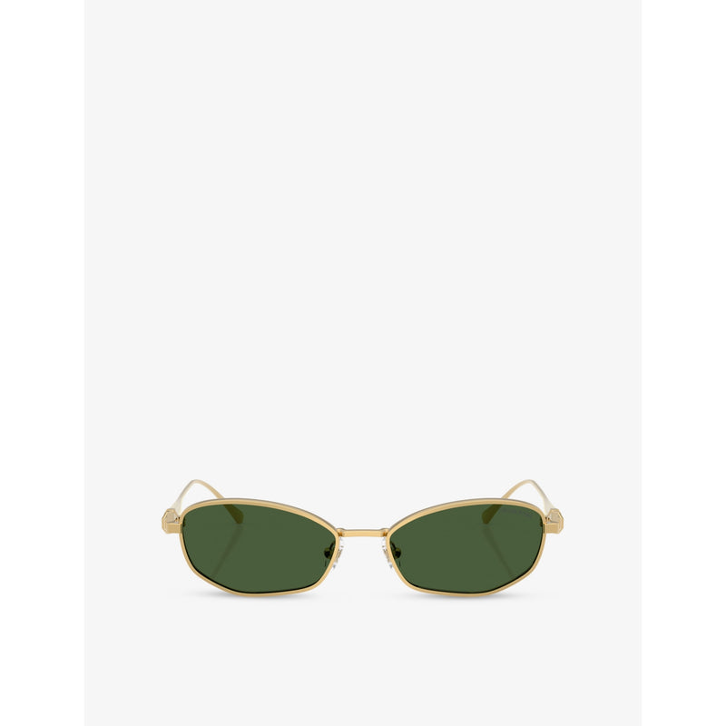 Swarovski SK7042 pillow-frame metal sunglasses with tinted lenses (British brand)