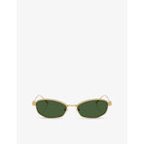 Swarovski SK7042 pillow-frame metal sunglasses with tinted lenses (British brand)