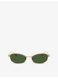 Swarovski SK7042 pillow-frame metal sunglasses with tinted lenses (British brand)
