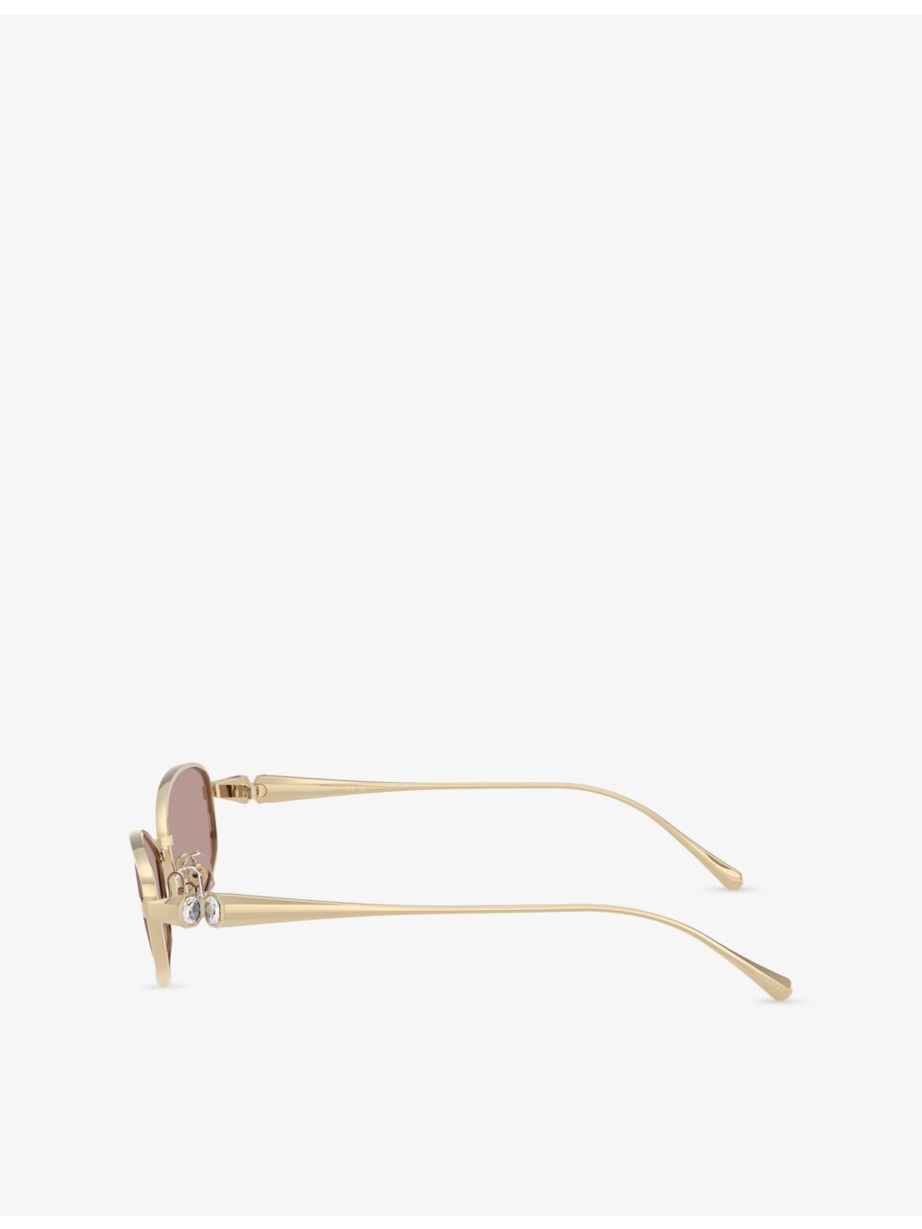 Swarovski SK7042 pillow-frame metal sunglasses with crystal temples (British brand)