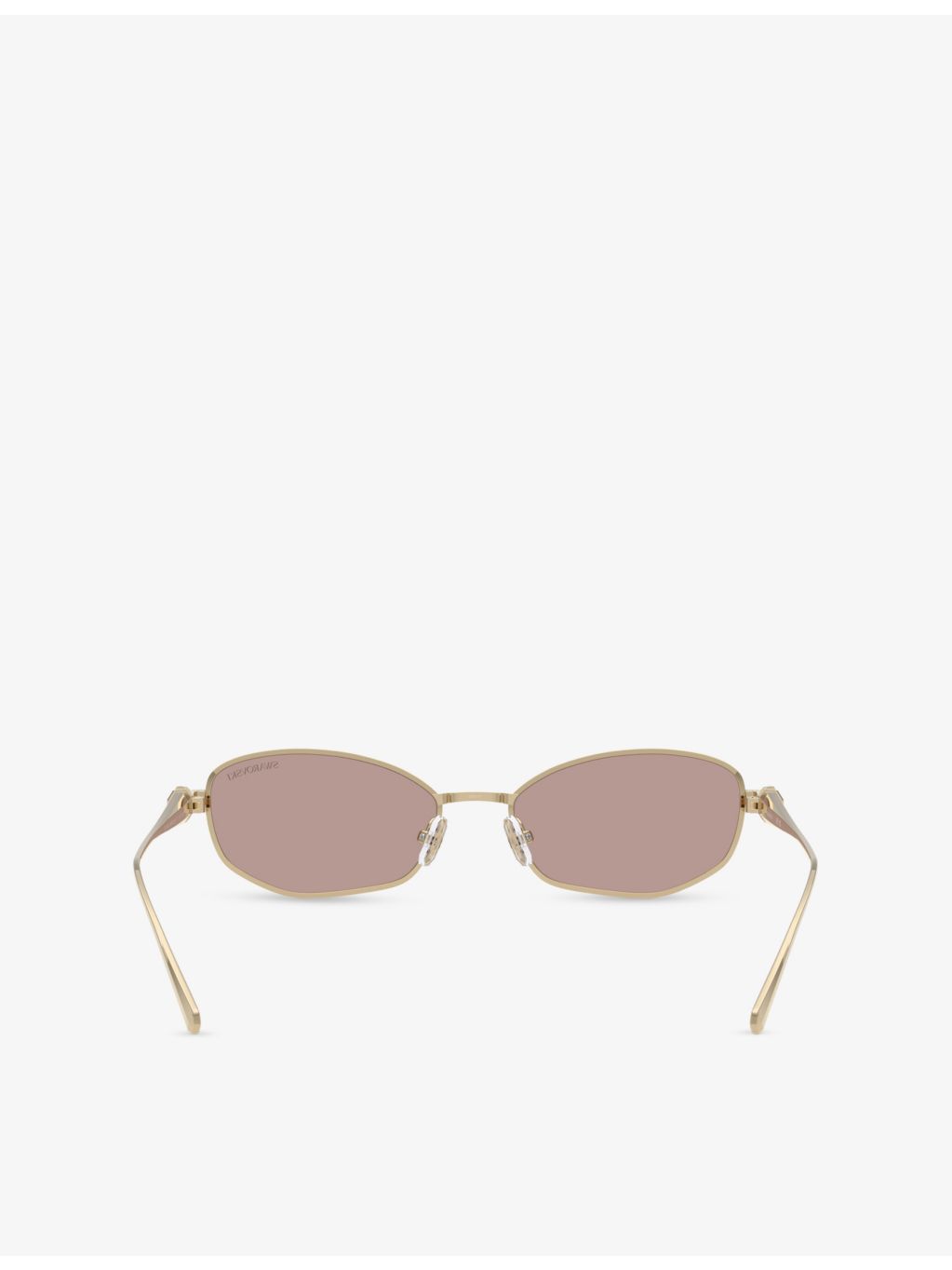 Swarovski SK7042 pillow-frame metal sunglasses with crystal temples (British brand)