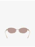 Swarovski SK7042 pillow-frame metal sunglasses with crystal temples (British brand)