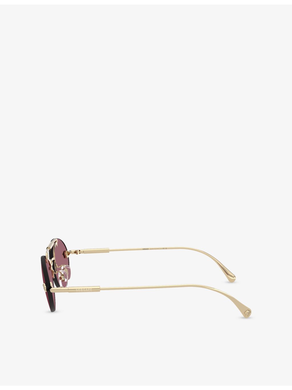 Versace VE2295 oval-frame sunglasses with gold-tone hardware (British brand)