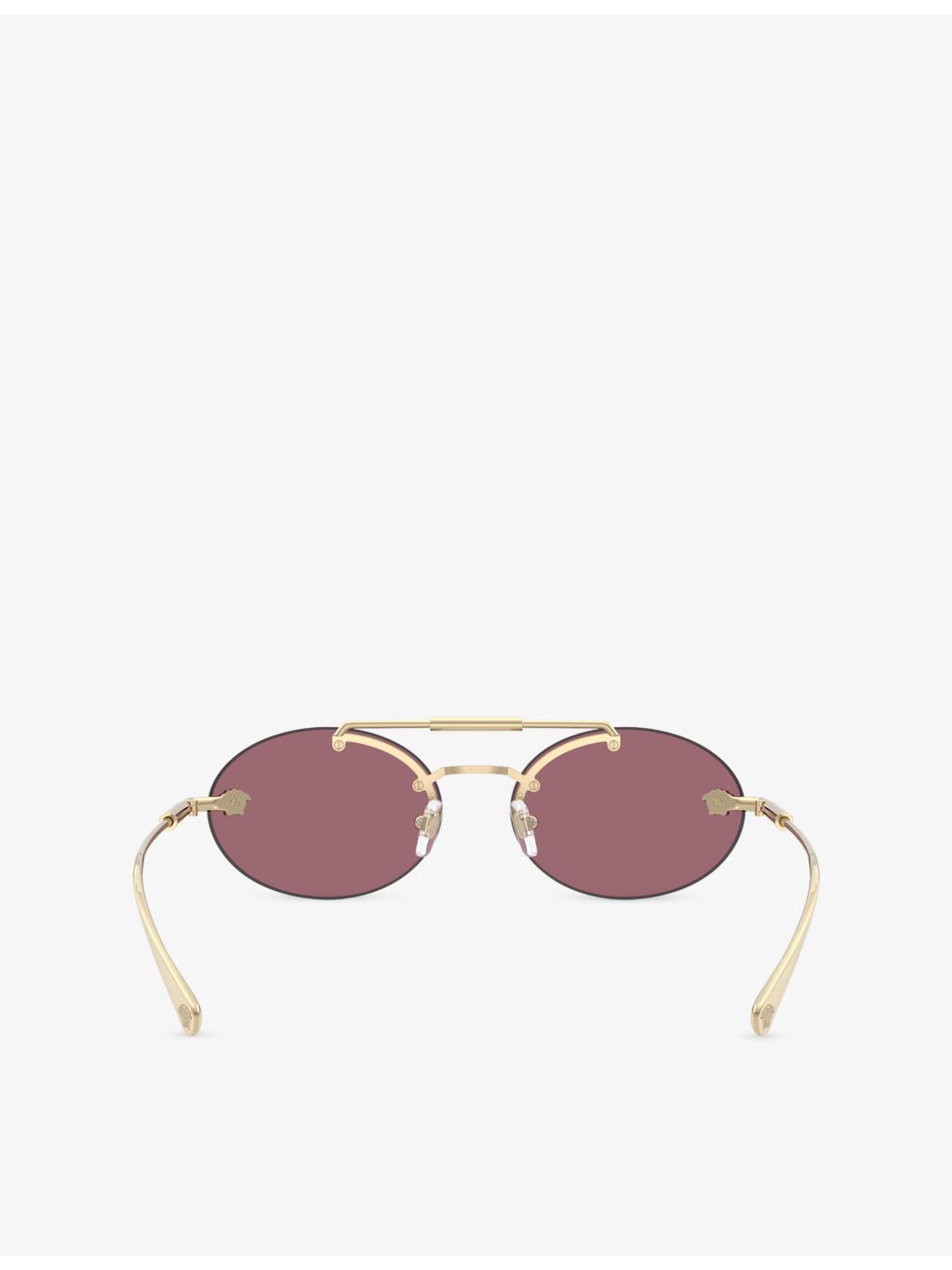 Versace VE2295 oval-frame sunglasses with gold-tone hardware (British brand)