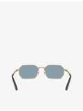 Versace VE2297 irregular-frame metal sunglasses, imported from the UK