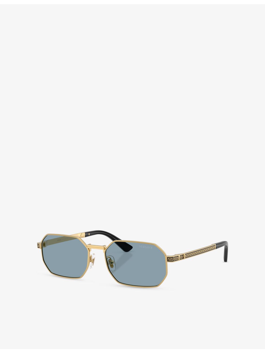 Versace VE2297 irregular-frame metal sunglasses, imported from the UK