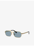 Versace VE2297 irregular-frame metal sunglasses, imported from the UK