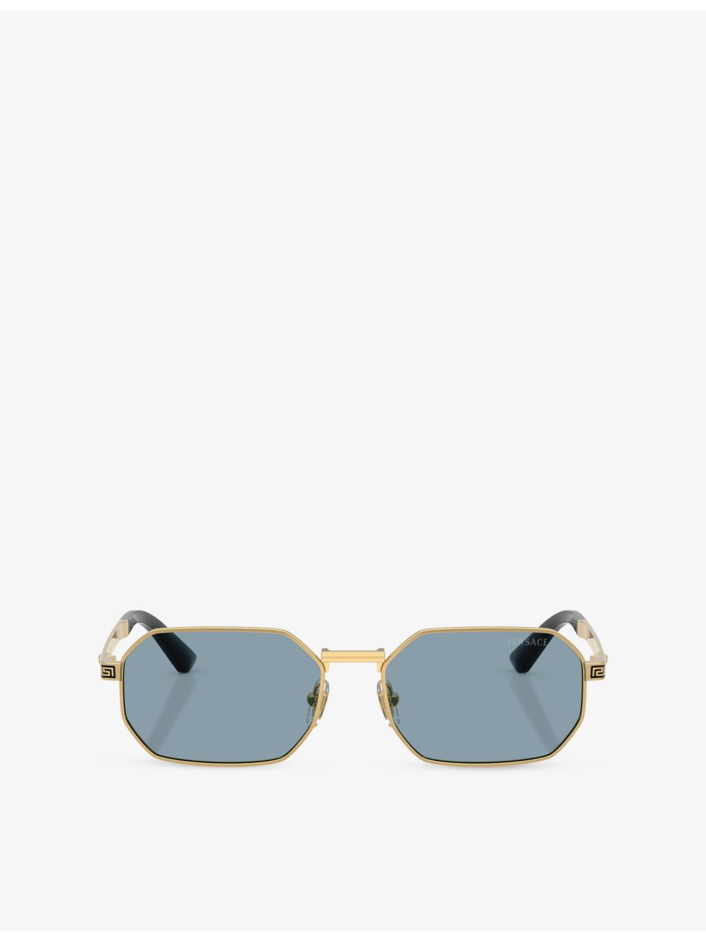 Versace VE2297 irregular-frame metal sunglasses, imported from the UK