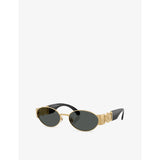 Versace oval-frame metal sunglasses, UK version