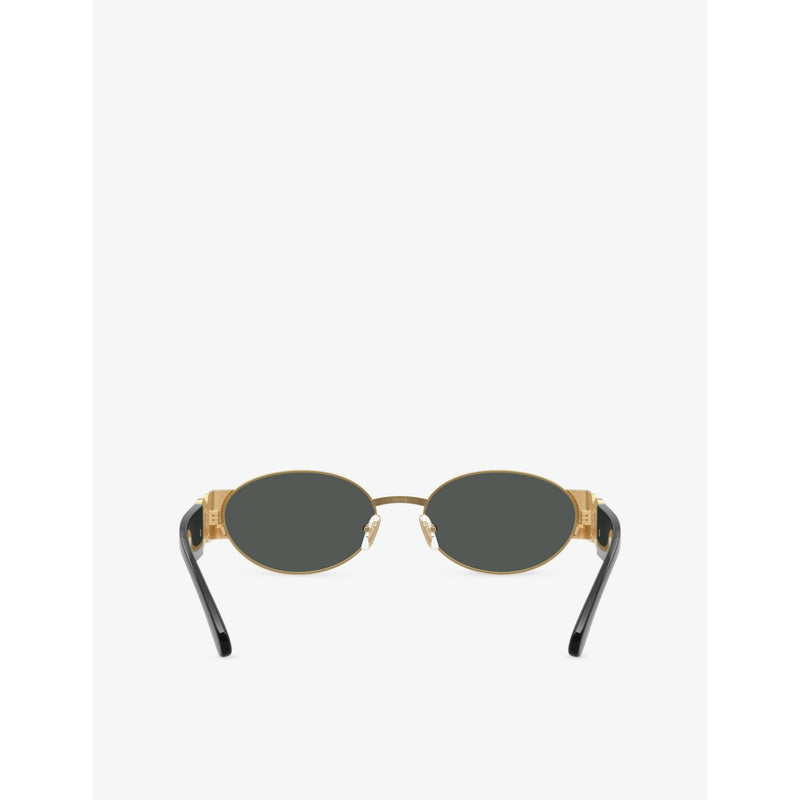 Versace oval-frame metal sunglasses, UK version