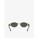 Versace oval-frame metal sunglasses, UK version