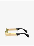 Versace oval-frame metal sunglasses VE2301, imported from the UK