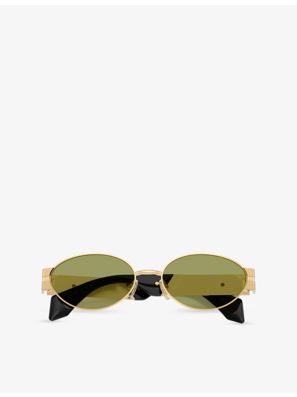 Versace oval-frame metal sunglasses VE2301, imported from the UK