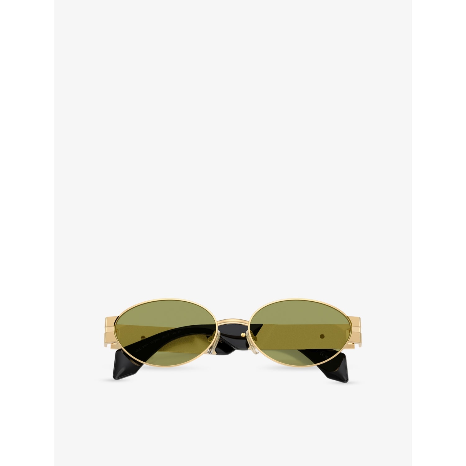 Versace oval-frame metal sunglasses VE2301, imported from the UK