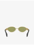 Versace oval-frame metal sunglasses VE2301, imported from the UK