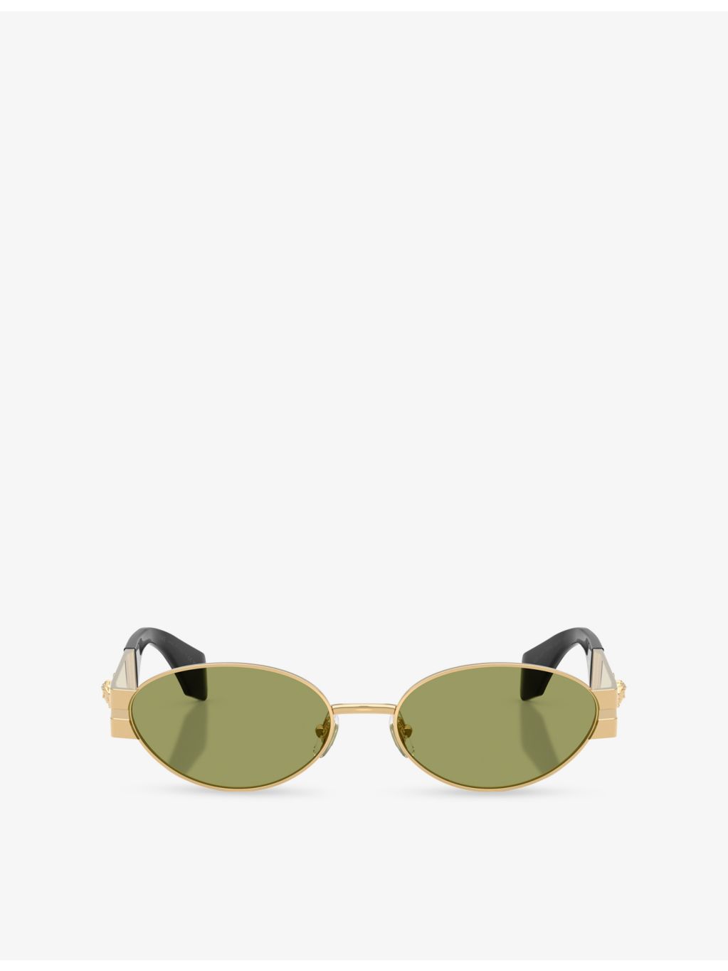 Versace oval-frame metal sunglasses VE2301, imported from the UK