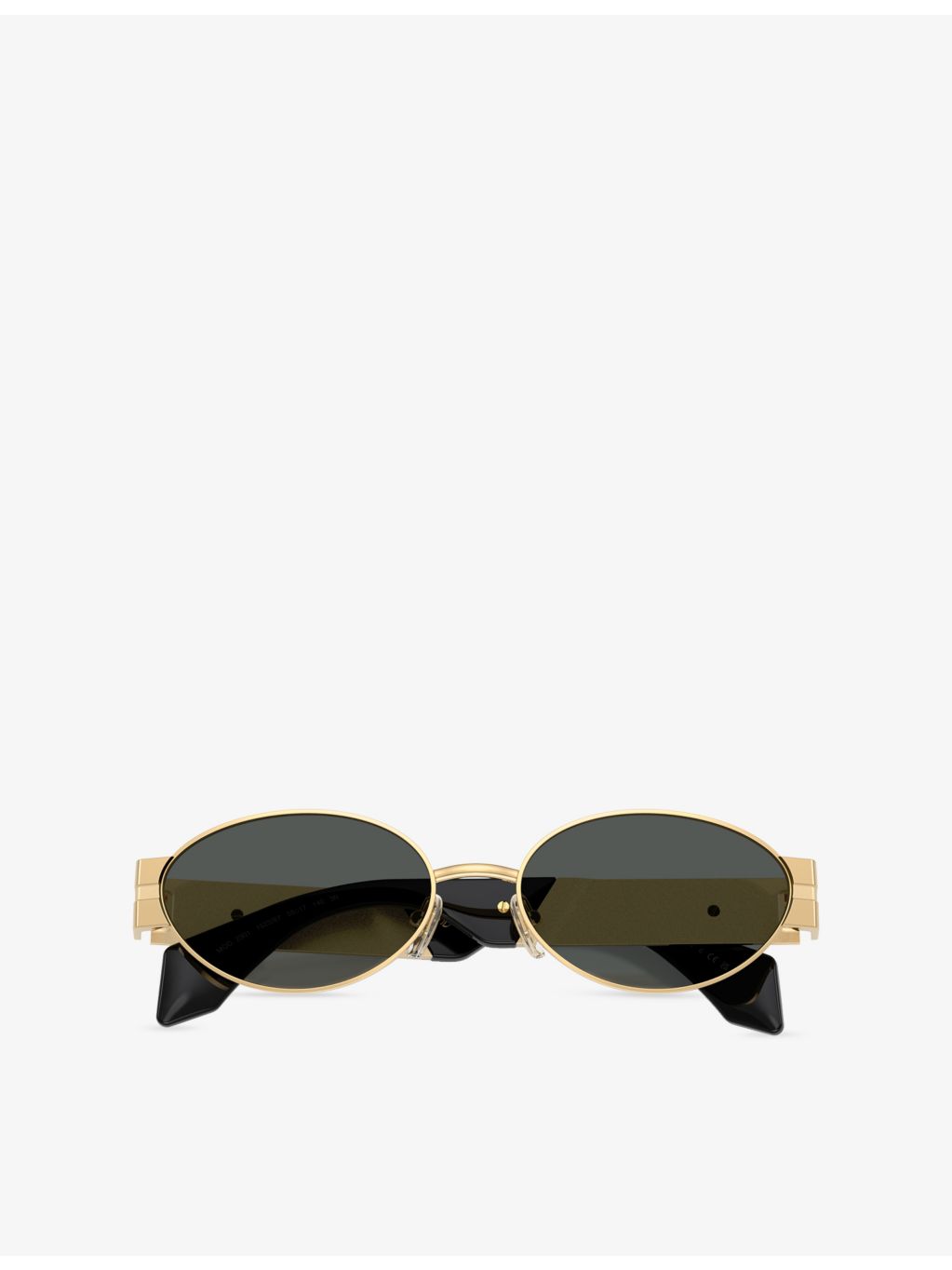 Versace oval-frame metal sunglasses 5.5cm lens, imported from the UK