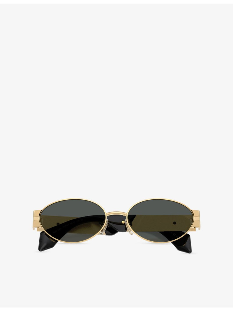Versace oval-frame metal sunglasses 5.5cm lens, imported from the UK