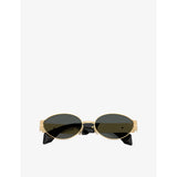 Versace oval-frame metal sunglasses 5.5cm lens, imported from the UK