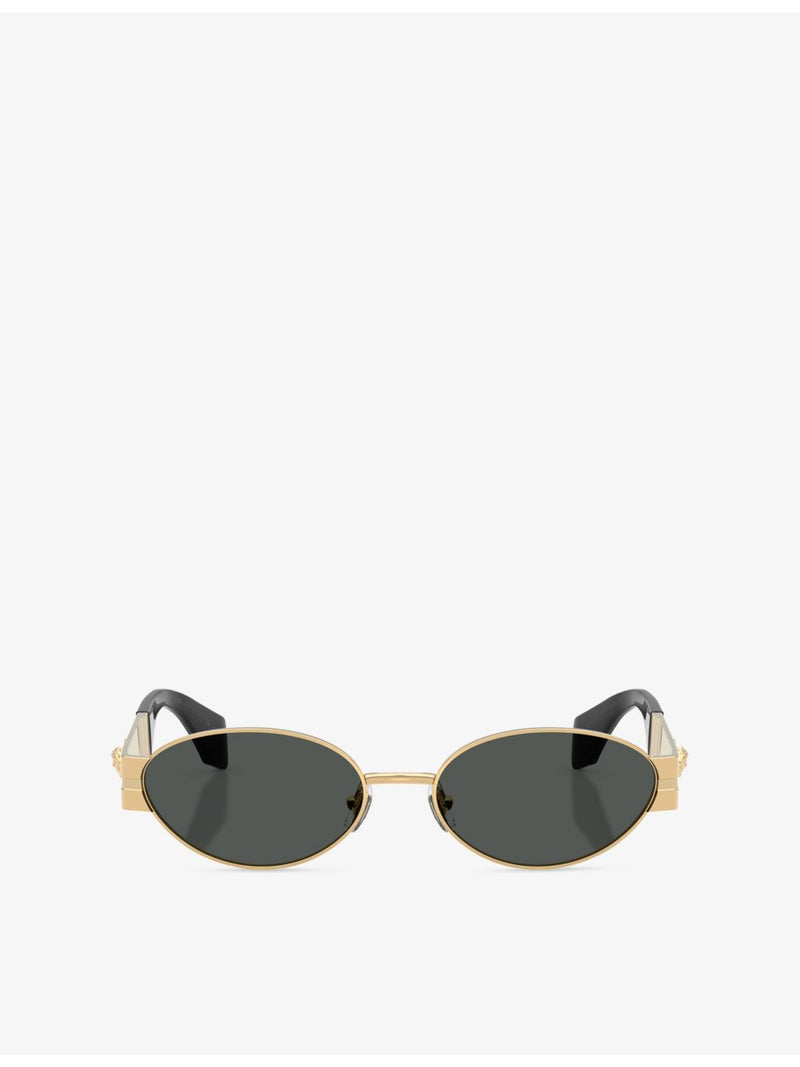 Versace oval-frame metal sunglasses 5.5cm lens, imported from the UK