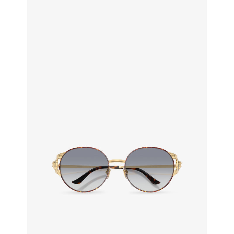 Versace VE2303 round-frame metal sunglasses, UK version