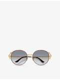 Versace VE2303 round-frame metal sunglasses, UK version