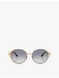 Versace VE2303 round-frame metal sunglasses, UK version