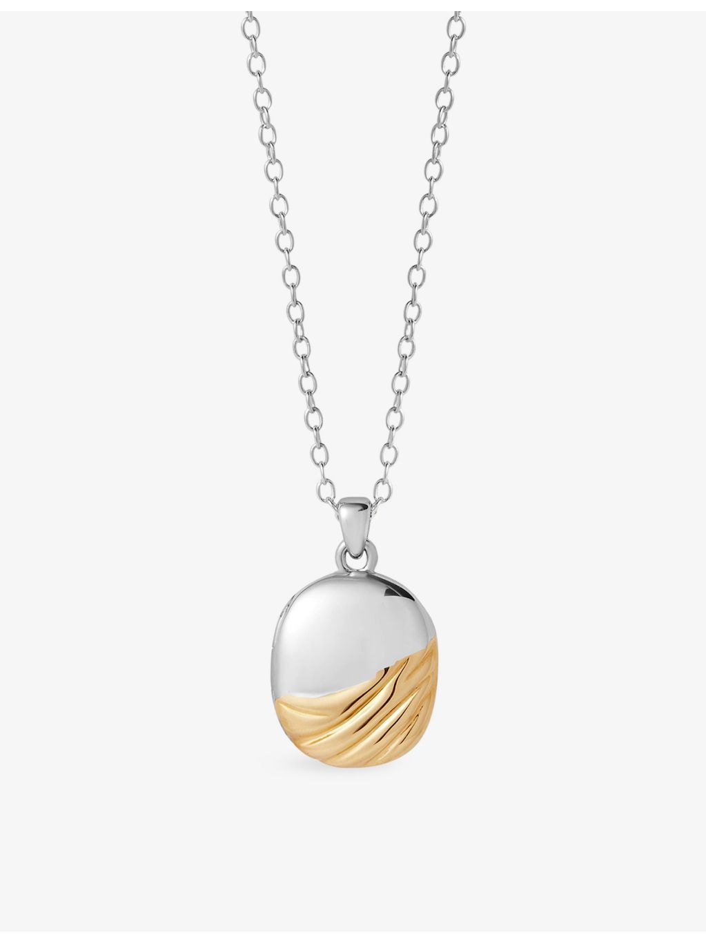 Astley Clarke 18ct gold plated sterling silver locket necklace (British brand)