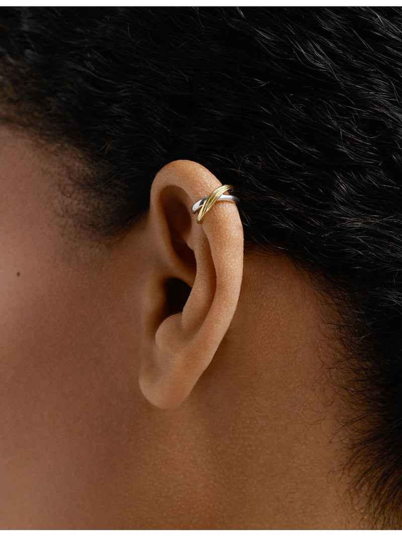 Astley Clarke Aurora Weave gold plated ear cuff 11mm (British brand)