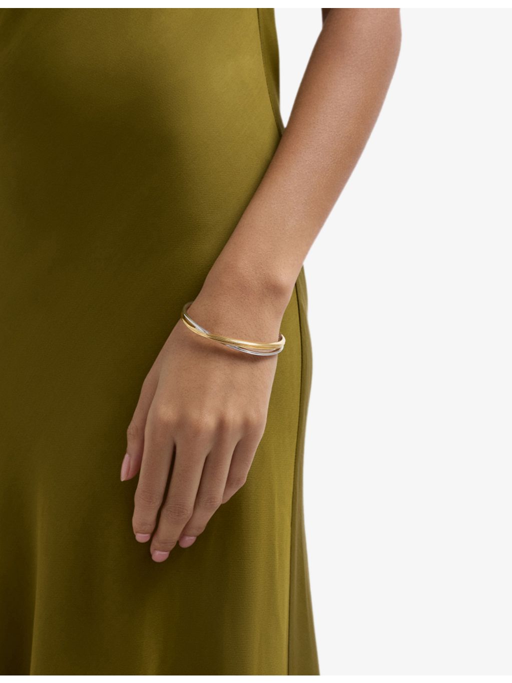 Astley Clarke 18ct yellow-gold plated sterling silver bangle, imported from the UK