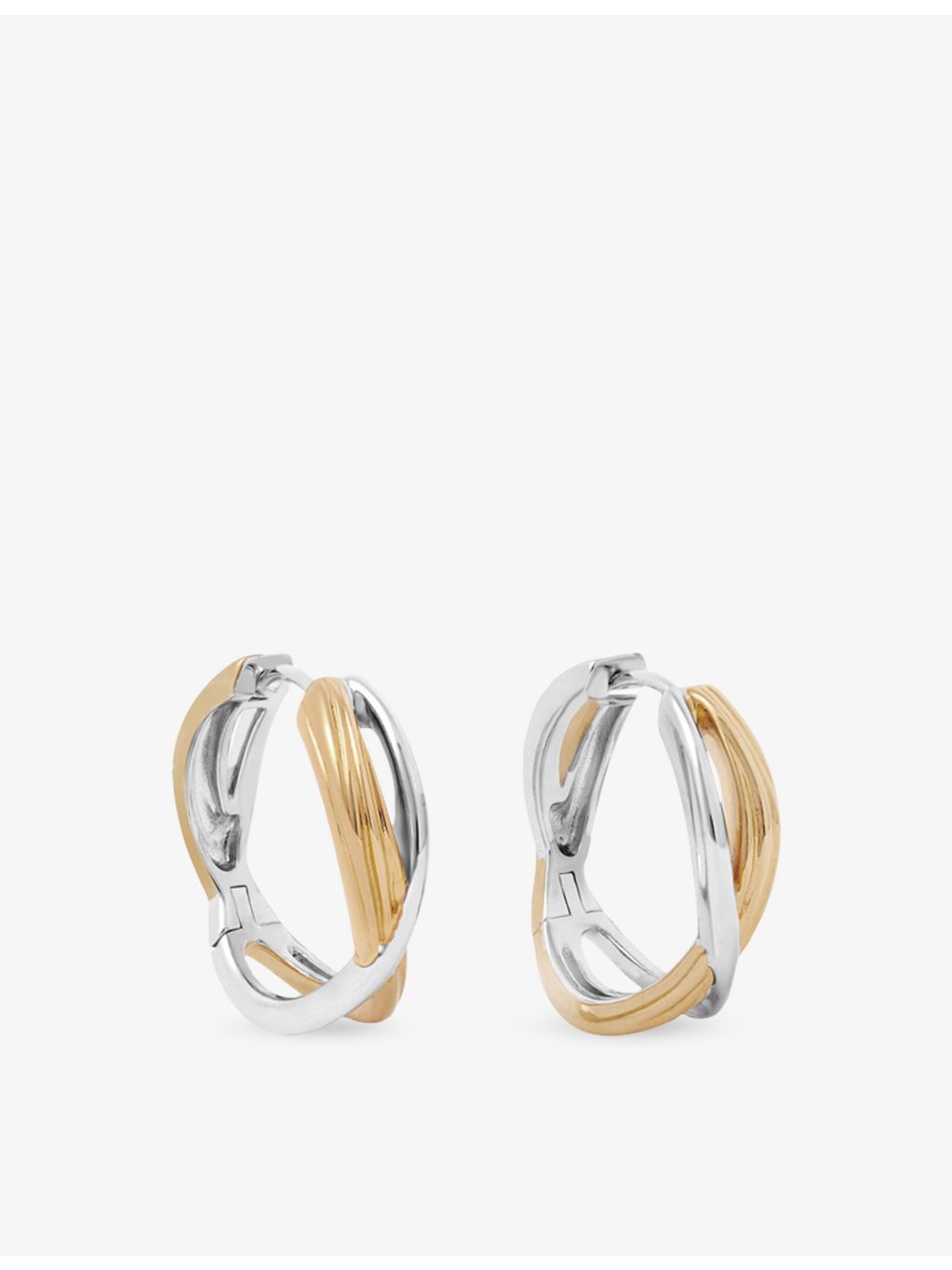 Astley Clarke gold-plated sterling silver maxi hoop earrings (British brand)