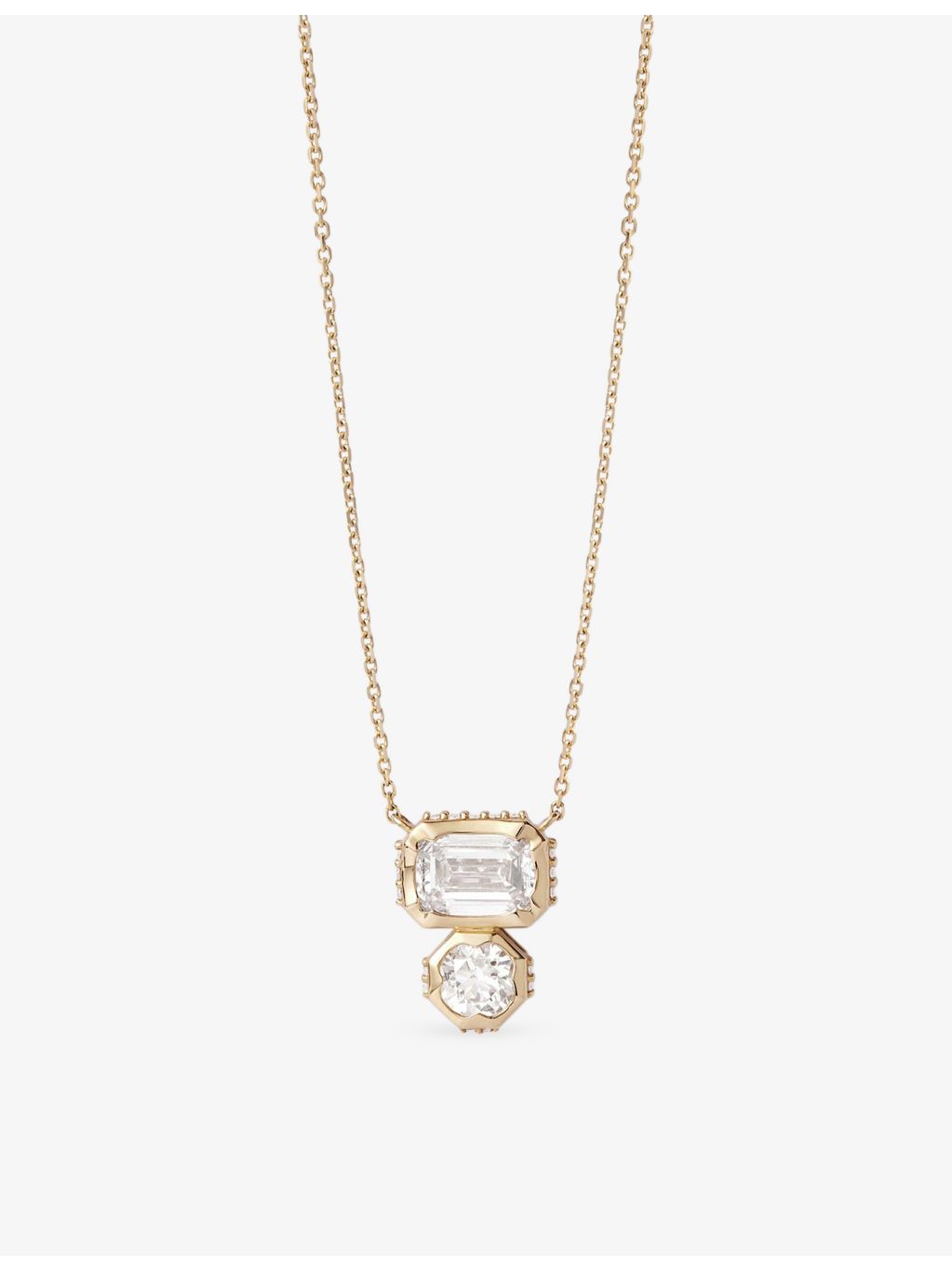Astley Clarke 14ct gold Toi et Moi diamond pendant necklace (British brand)
