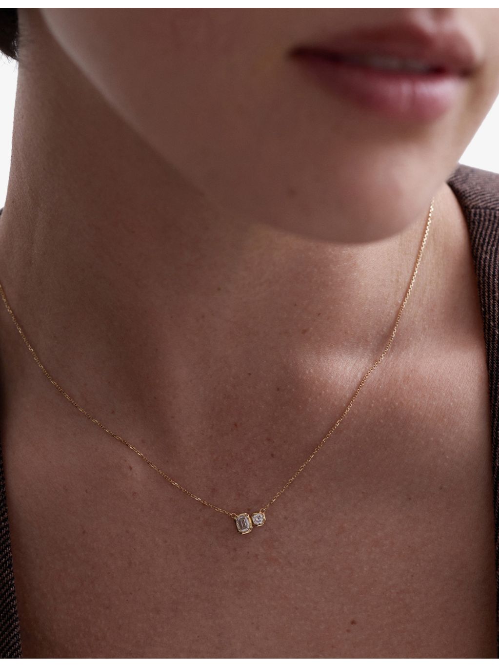 Astley Clarke gold lab-grown diamond pendant necklace 0.4ct - British product