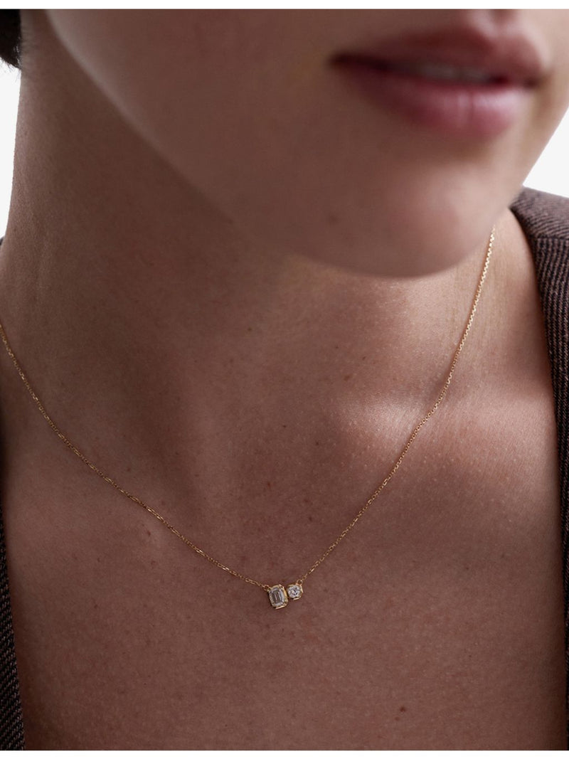 Astley Clarke gold lab-grown diamond pendant necklace 0.4ct - British product
