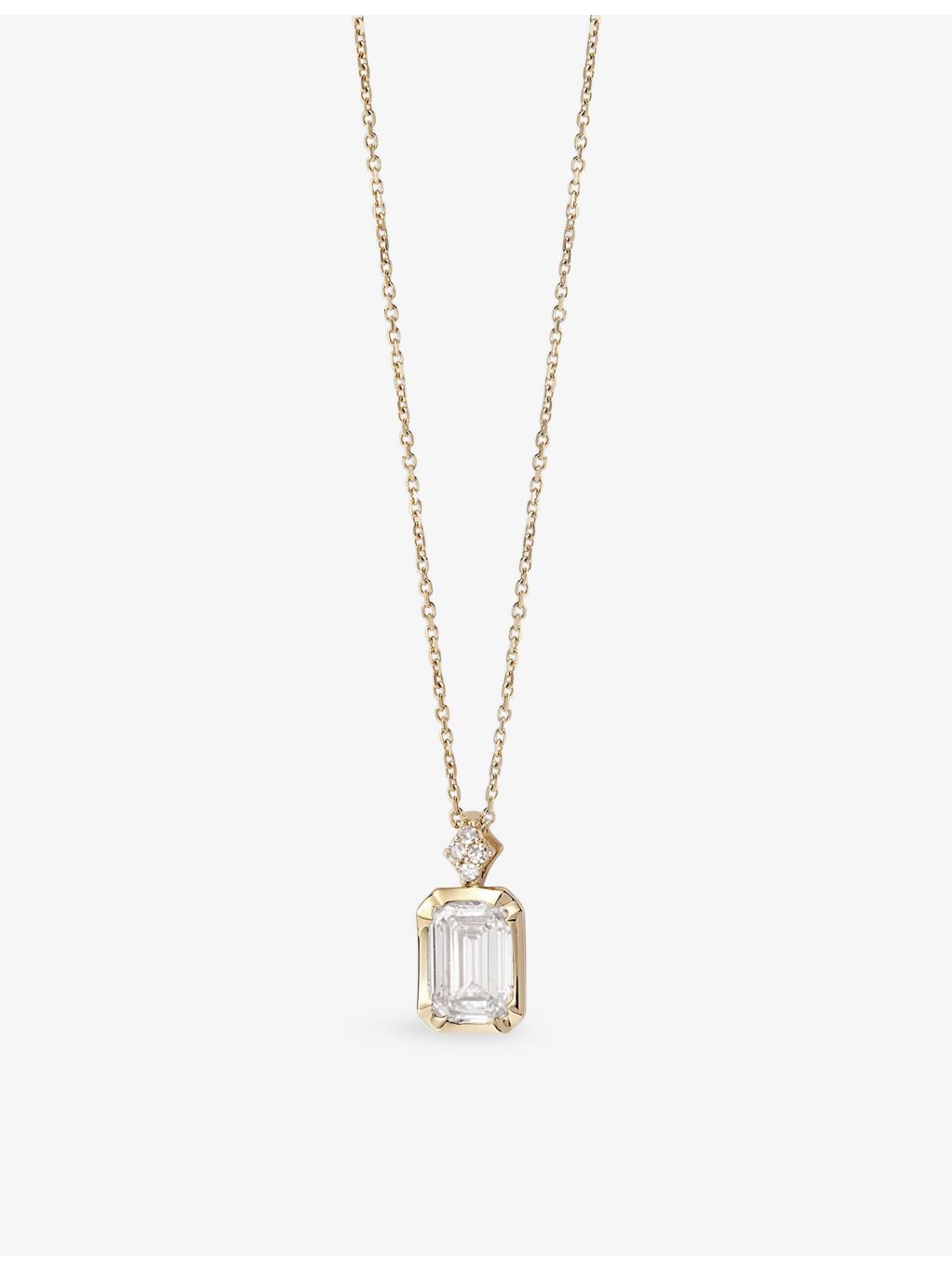 Astley Clarke 1.03ct emerald cut diamond pendant 14ct gold - British product