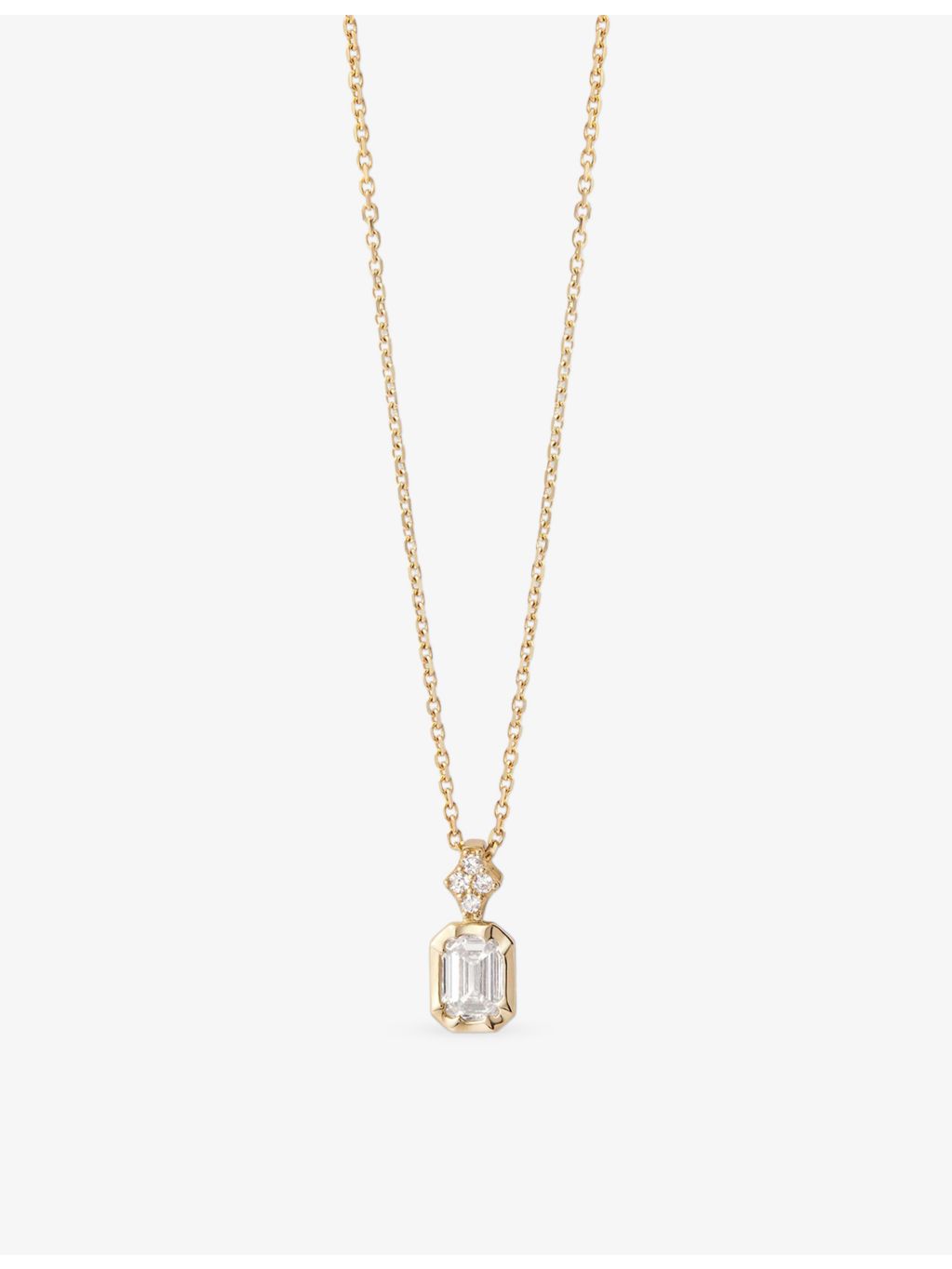 Astley Clarke 0.32ct emerald cut diamond pendant necklace - British product