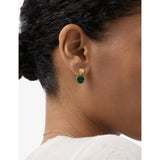 Astley Clarke gold plated malachite drop earrings 1.8cm, UK version