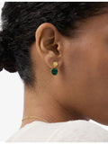 Astley Clarke gold plated malachite drop earrings 1.8cm, UK version