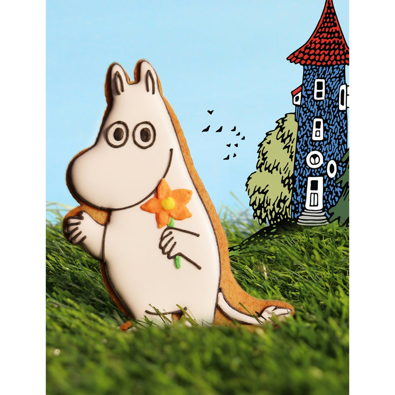 Biscuiteers Moomin flower iced gingerbread biscuit 10g - British product