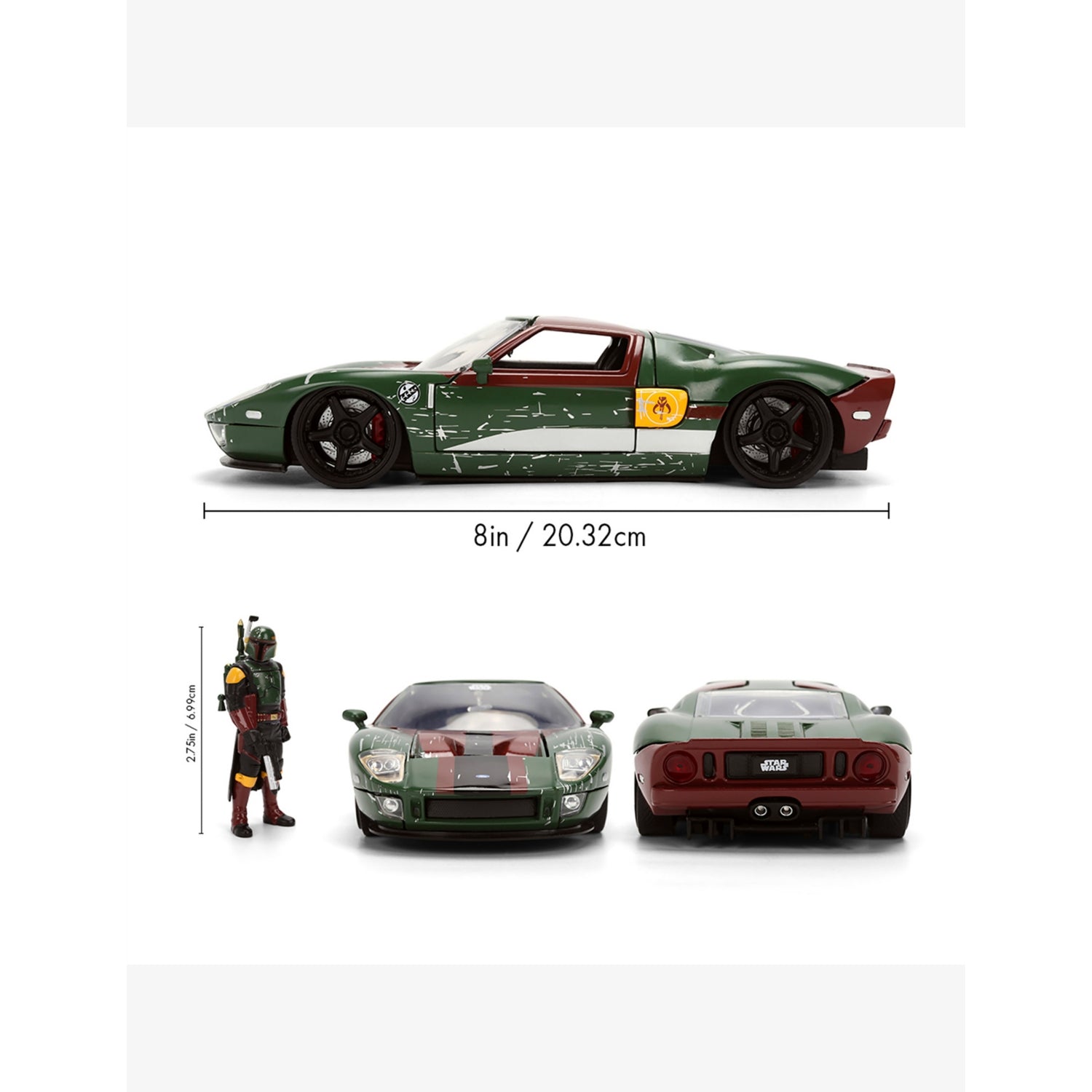 Star Wars Boba Fett Ford GT figure 20.3cm, imported from the UK
